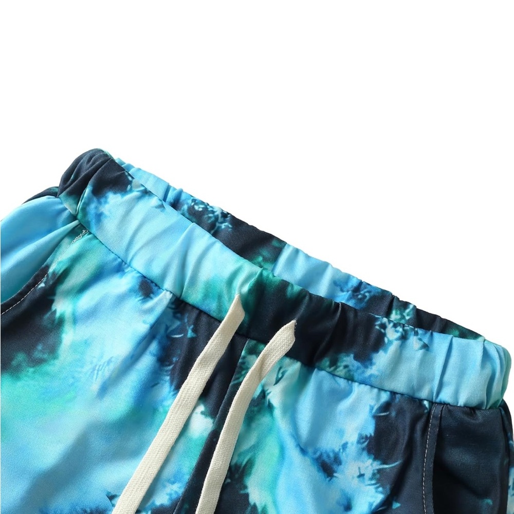 NWOT, Girls, Tie Dye Shorts and SS Oversized Loose Fit Top Set (size 6-7) - Picture 5 of 5